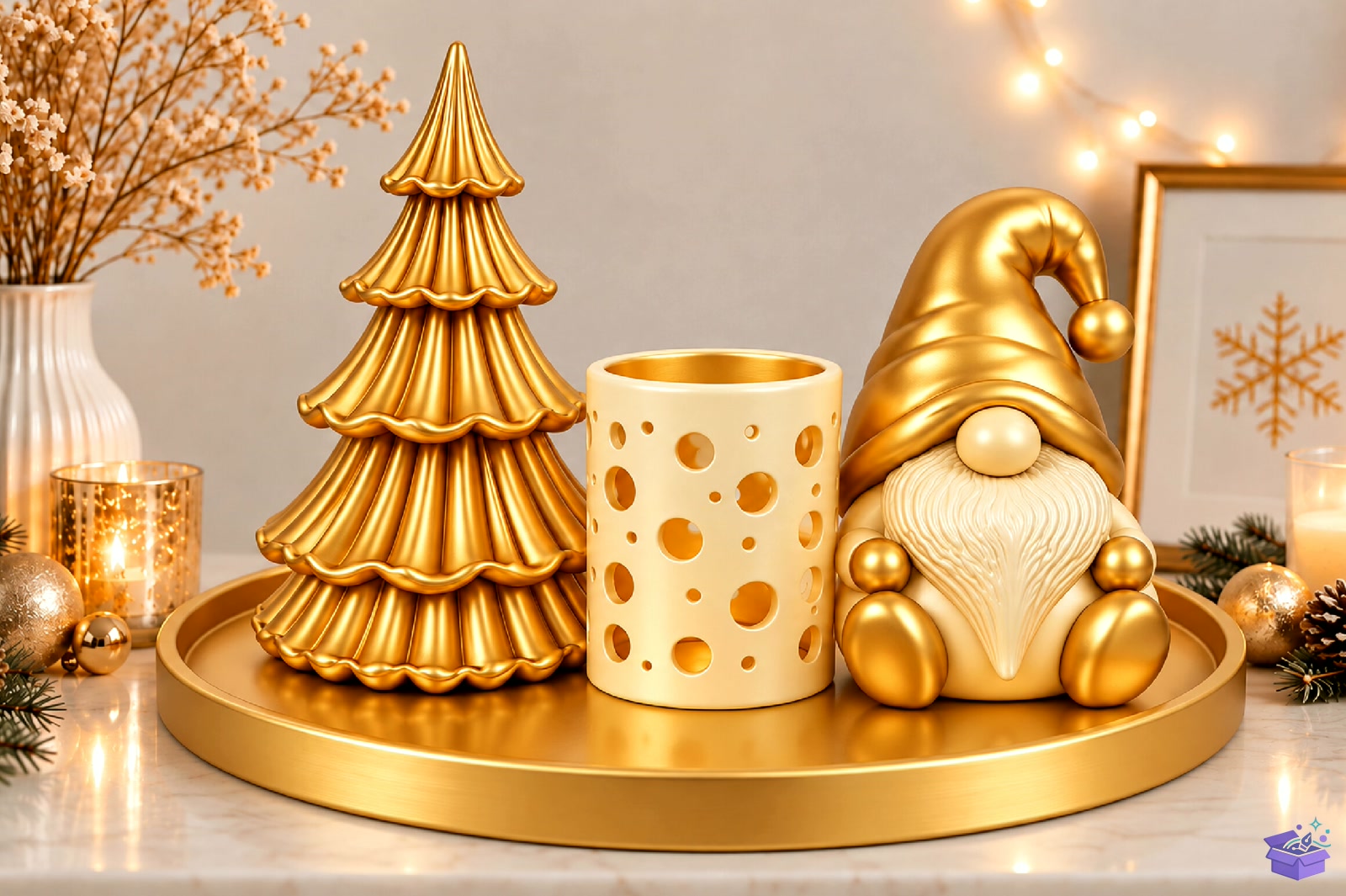 Yılbaşı Table Decor STL 3D Baskı - 3D Baskı ve Model Dosyası (STL, OBJ, 3MF) - detaylı önizleme 3