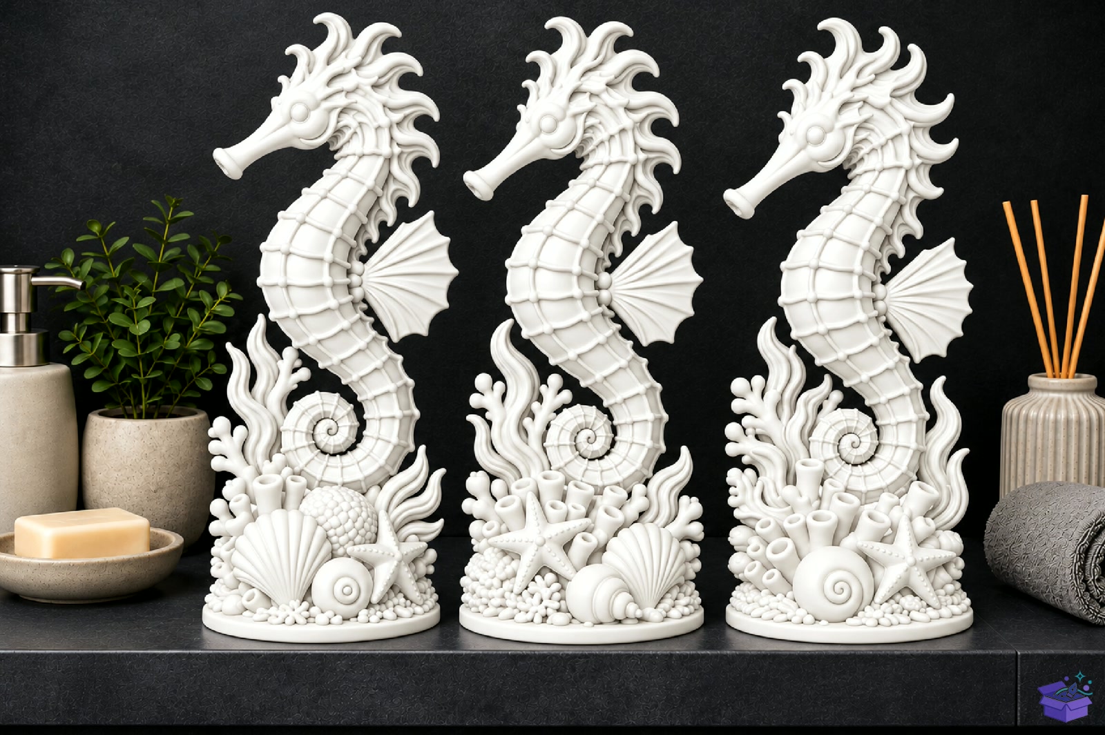 Seahorse Coral Decor 3D Baskı STL File - 3D Baskı ve Model Dosyası (STL, OBJ, 3MF) - detaylı önizleme 4