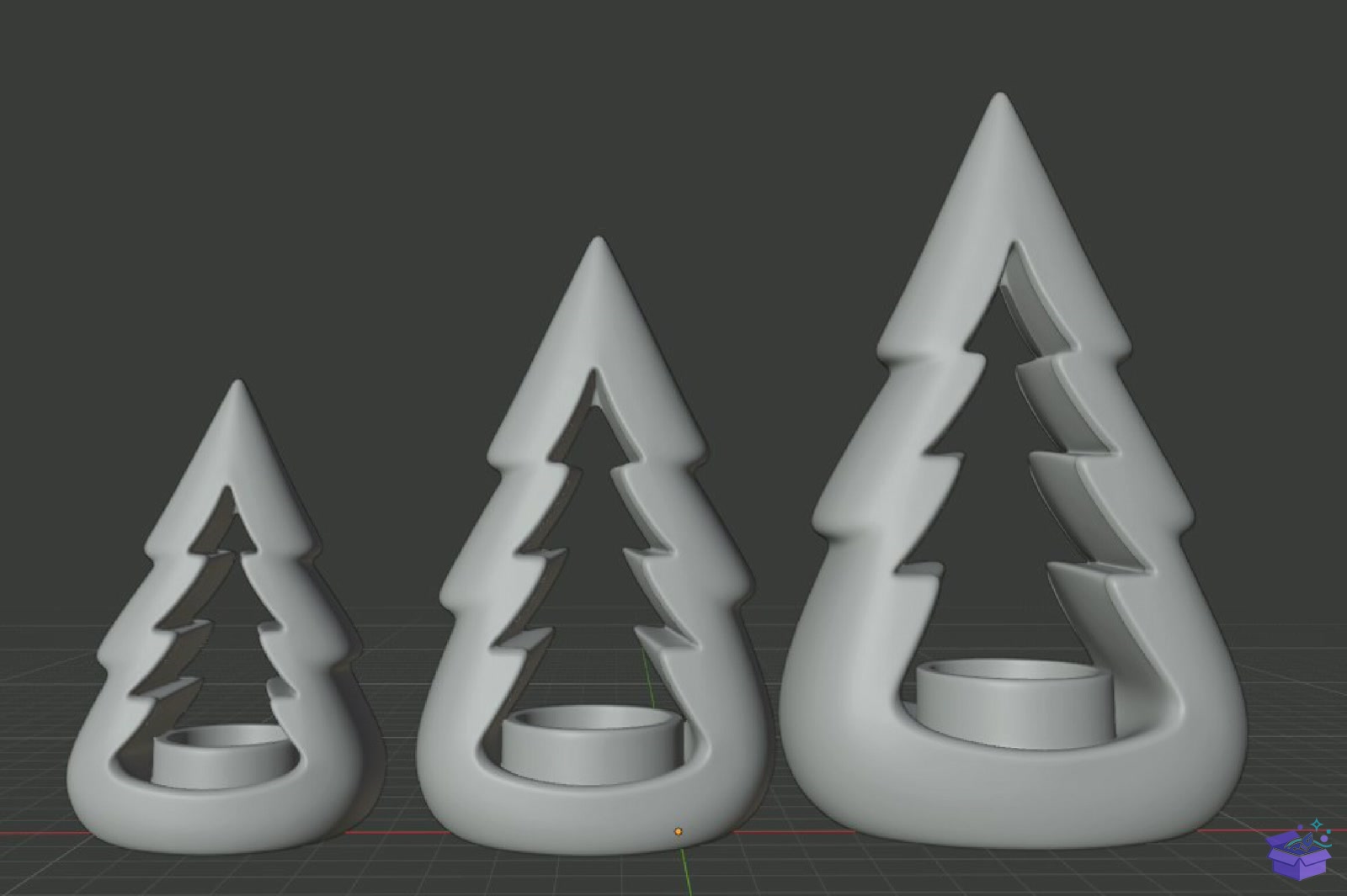 Yılbaşı Ağacı Mumluk STL 3D - 3D Baskı ve Model Dosyası (STL, OBJ, 3MF) - detaylı önizleme 6