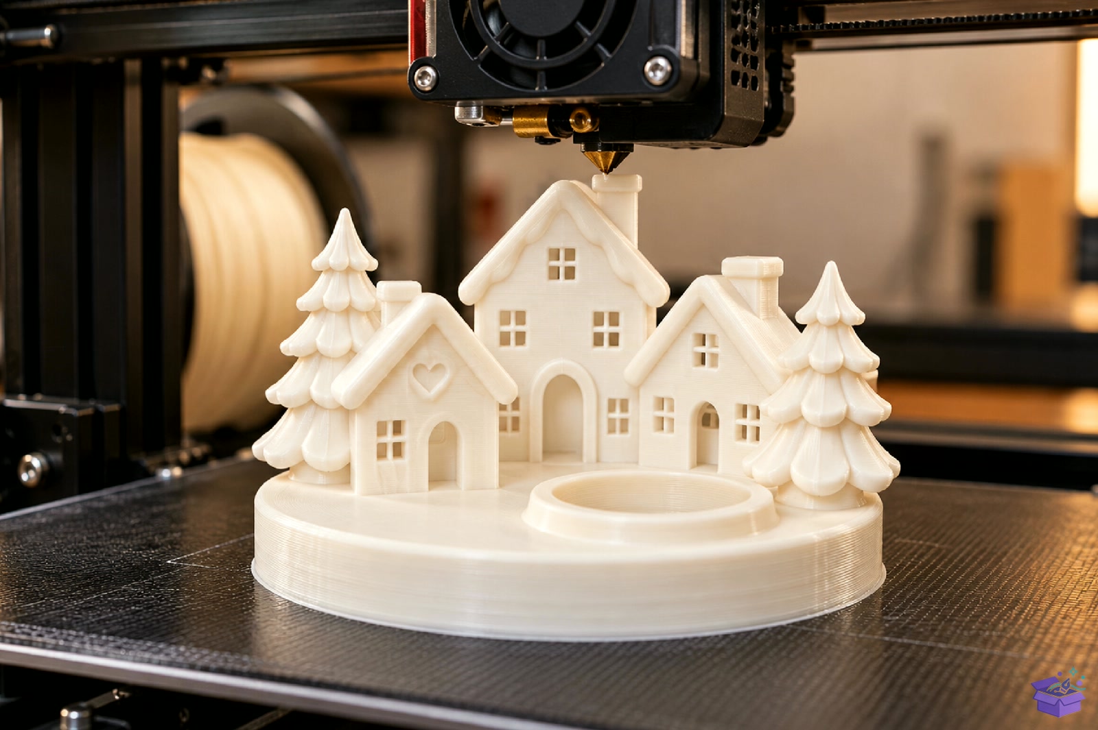 3D Yılbaşı Village Mumluk STL - 3D Baskı ve Model Dosyası (STL, OBJ, 3MF) - detaylı önizleme 5