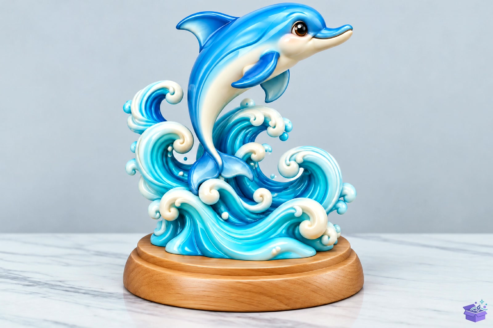 Dolphin Ocean Waves STL 3D Baskı - 3D Baskı ve Model Dosyası (STL, OBJ, 3MF)