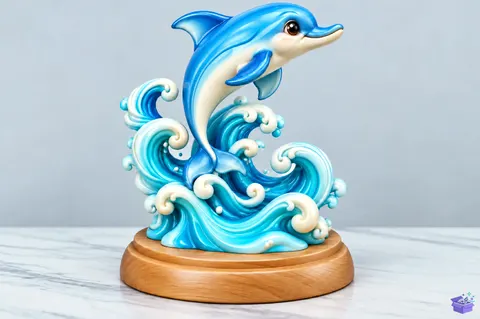 Dolphin Ocean Waves STL 3D Baskı - 3D Baskı ve Model Dosyası (STL, OBJ, 3MF) - 3D Baskı  İndir (STL, OBJ, 3MF)