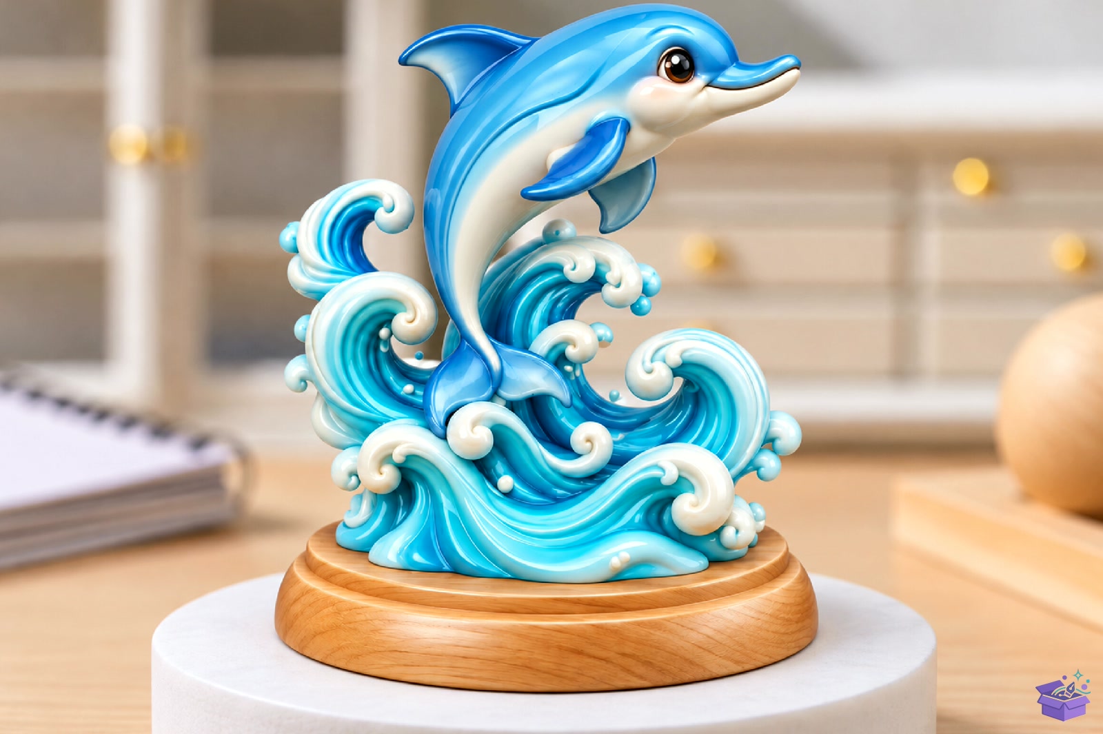 Dolphin Ocean Waves STL 3D Baskı - 3D Baskı ve Model Dosyası (STL, OBJ, 3MF) - detaylı önizleme 2