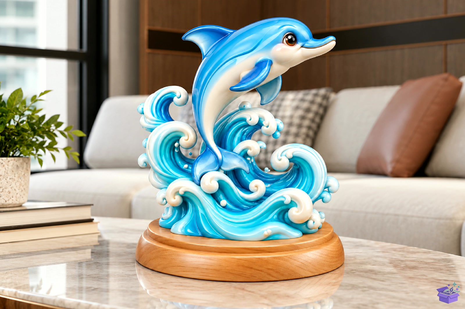 Dolphin Ocean Waves STL 3D Baskı - 3D Baskı ve Model Dosyası (STL, OBJ, 3MF) - detaylı önizleme 4
