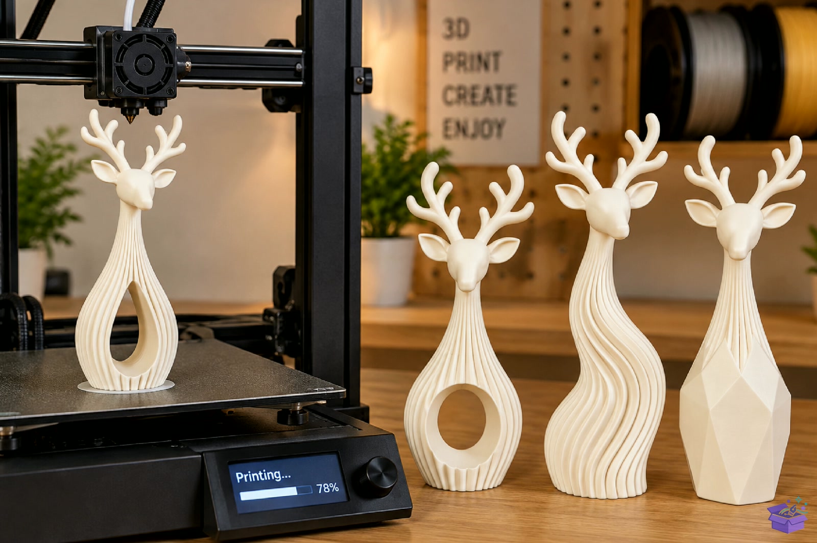 3D Printer Modern Geyik STL File - 3D Baskı ve Model Dosyası (STL, OBJ, 3MF) - detaylı önizleme 5