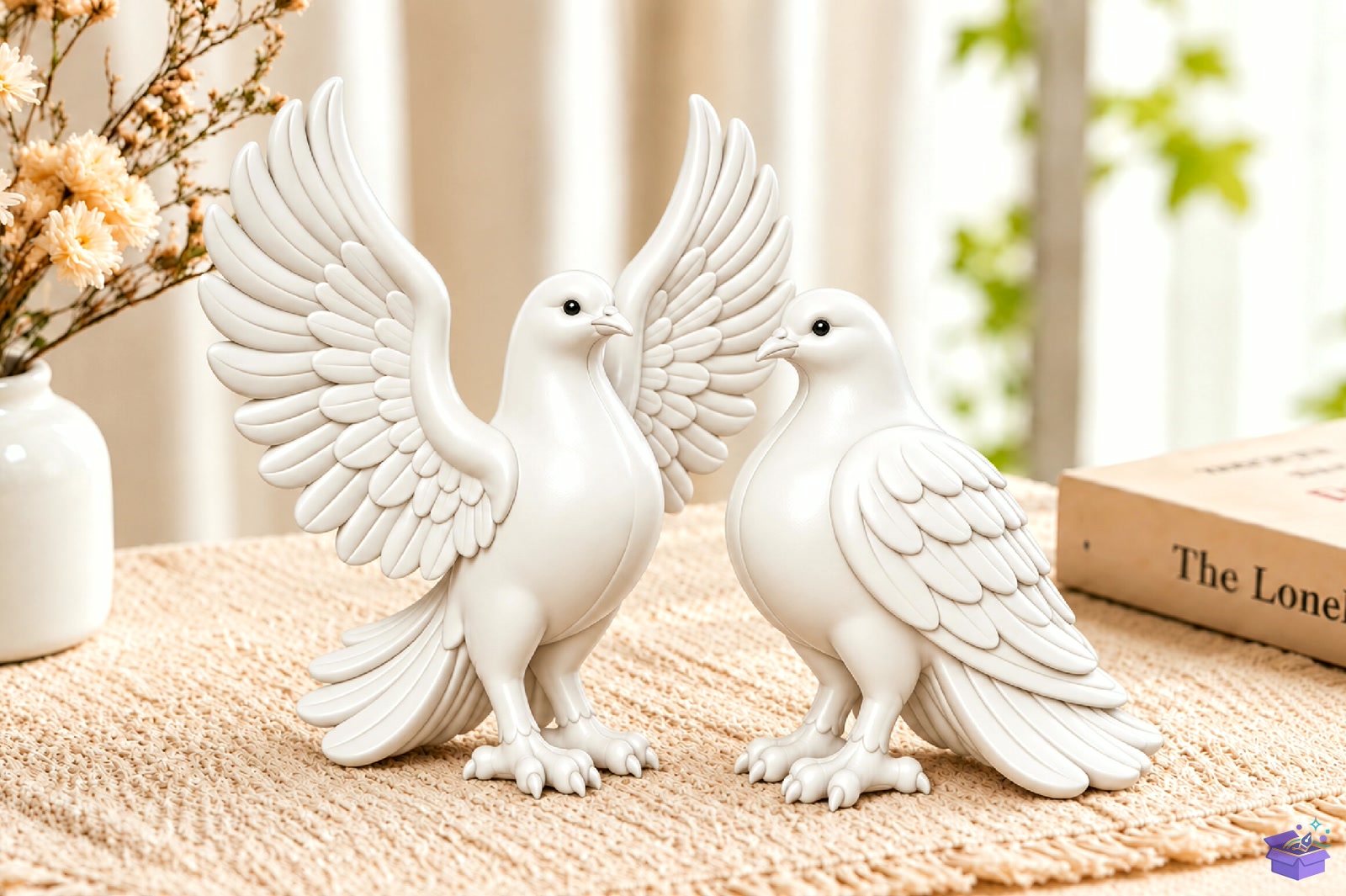 Dove Couple Decor STL 3D Baskı - 3D Baskı ve Model Dosyası (STL, OBJ, 3MF) - detaylı önizleme 2