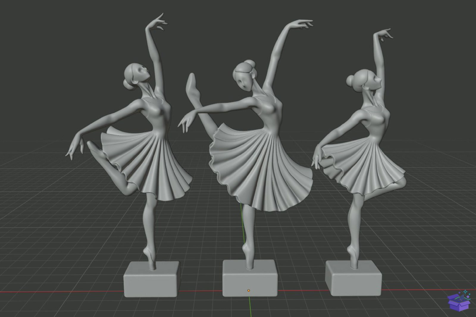 Elegant Ballerina 3D Baskı STL File - 3D Baskı ve Model Dosyası (STL, OBJ, 3MF) - detaylı önizleme 6