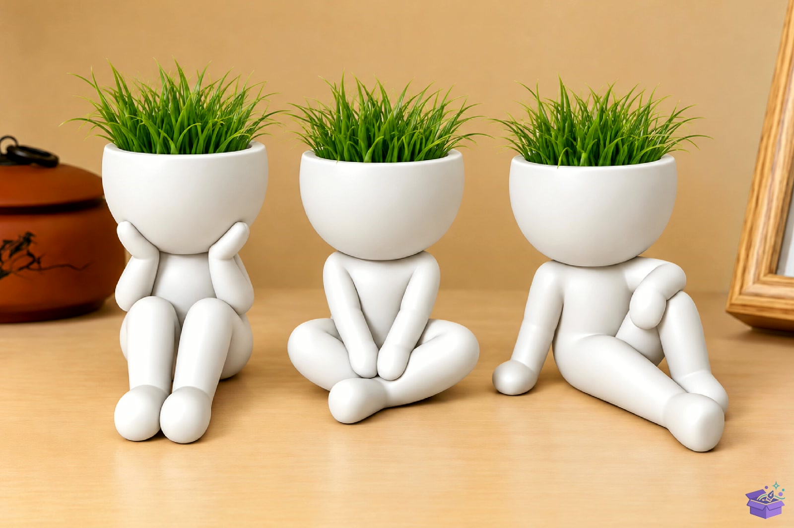 Human Saksı Tasarımı Trio 3D Baskı STL File - 3D Baskı ve Model Dosyası (STL, OBJ, 3MF)