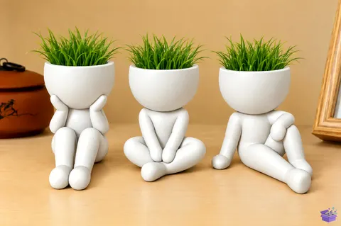 Human Saksı Tasarımı Trio 3D Baskı STL File - 3D Baskı ve Model Dosyası (STL, OBJ, 3MF) - 3D Baskı  İndir (STL, OBJ, 3MF)