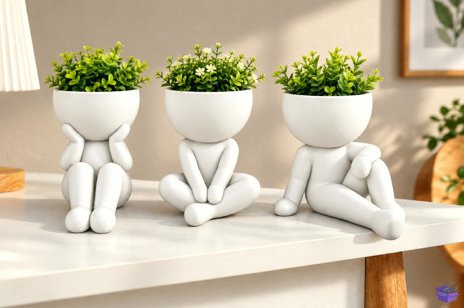 Human Saksı Tasarımı Trio 3D Baskı STL File - 3D Baskı ve Model Dosyası (STL, OBJ, 3MF) - detaylı önizleme 3