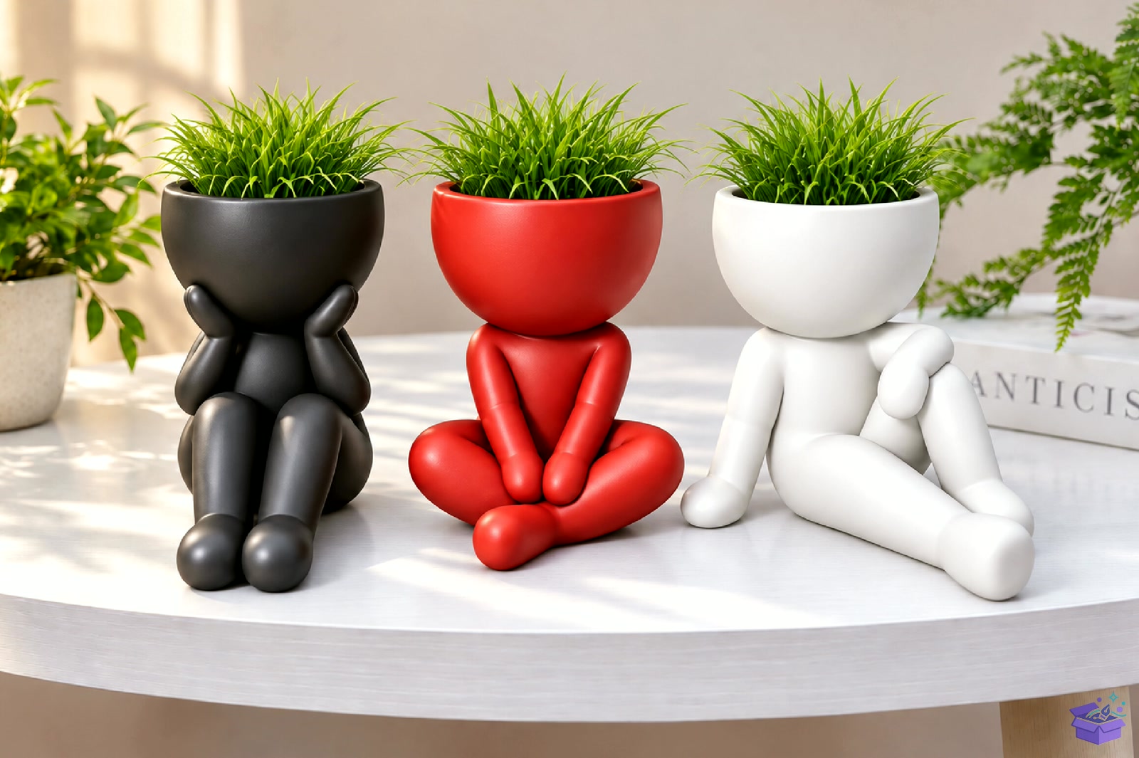 Human Saksı Tasarımı Trio 3D Baskı STL File - 3D Baskı ve Model Dosyası (STL, OBJ, 3MF) - detaylı önizleme 4