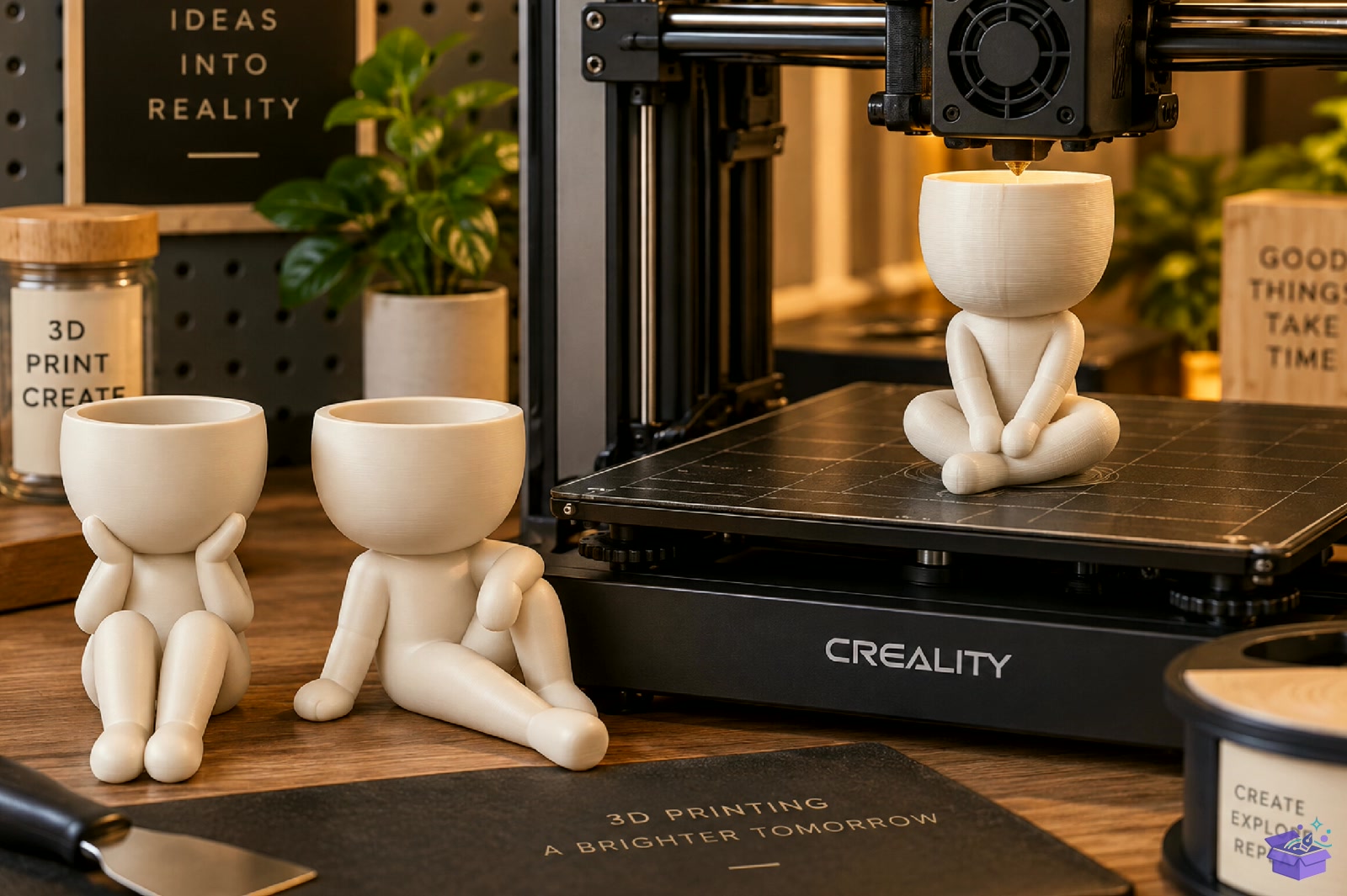 Human Saksı Tasarımı Trio 3D Baskı STL File - 3D Baskı ve Model Dosyası (STL, OBJ, 3MF) - detaylı önizleme 5