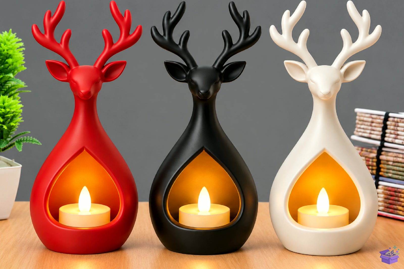 Ren Geyiği Mumluk 3D Baskı STL File - 3D Baskı ve Model Dosyası (STL, OBJ, 3MF)