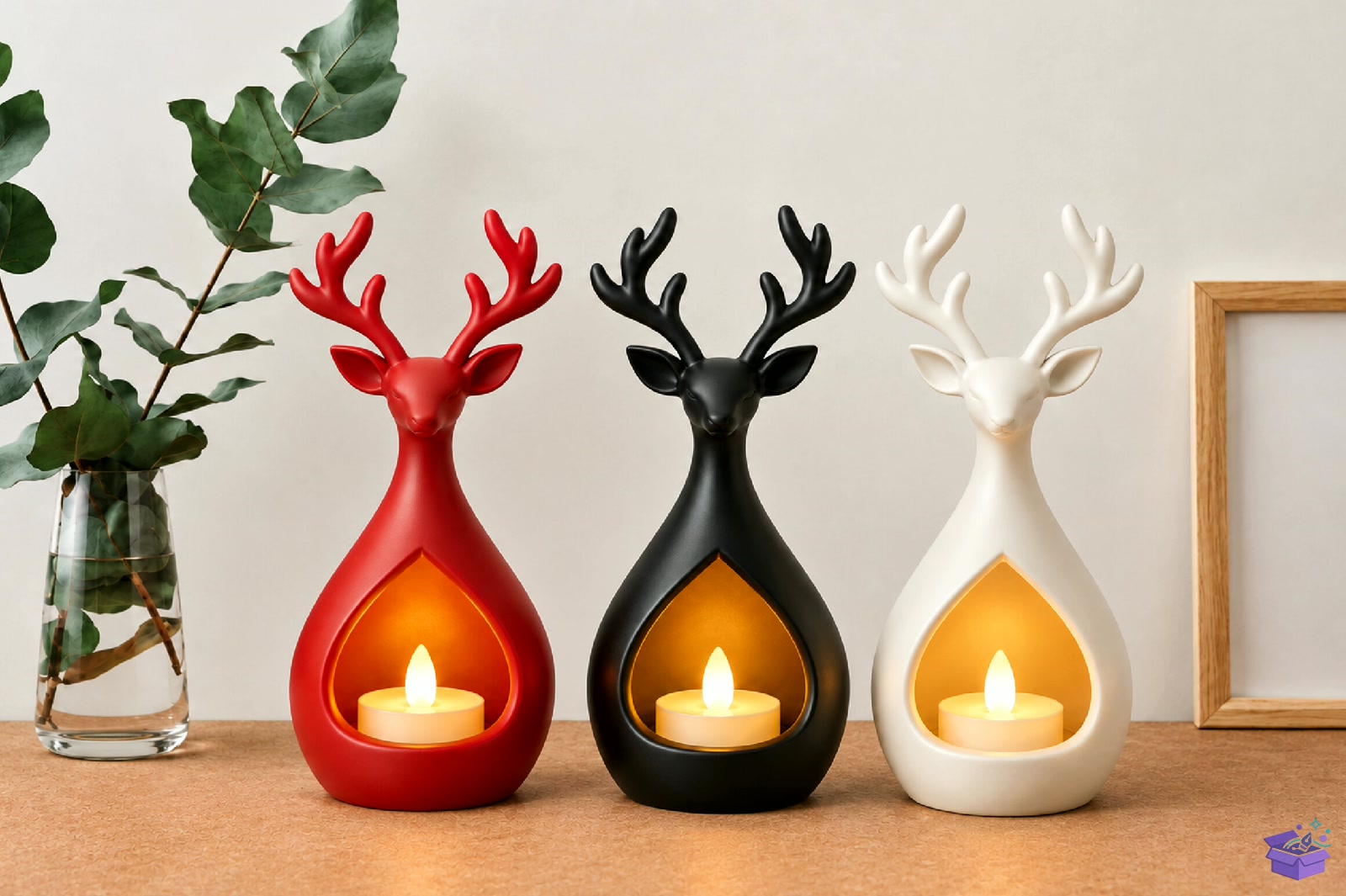 Ren Geyiği Mumluk 3D Baskı STL File - 3D Baskı ve Model Dosyası (STL, OBJ, 3MF) - detaylı önizleme 4