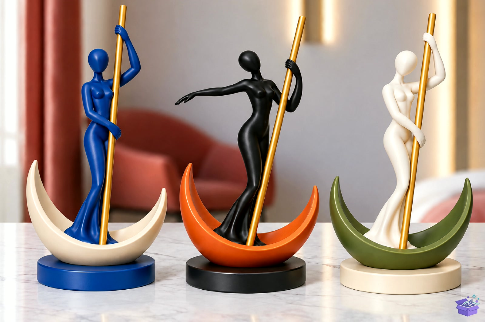 Modern Paddle Boat Sculpture 3D STL File - 3D Baskı ve Model Dosyası (STL, OBJ, 3MF) - detaylı önizleme 2