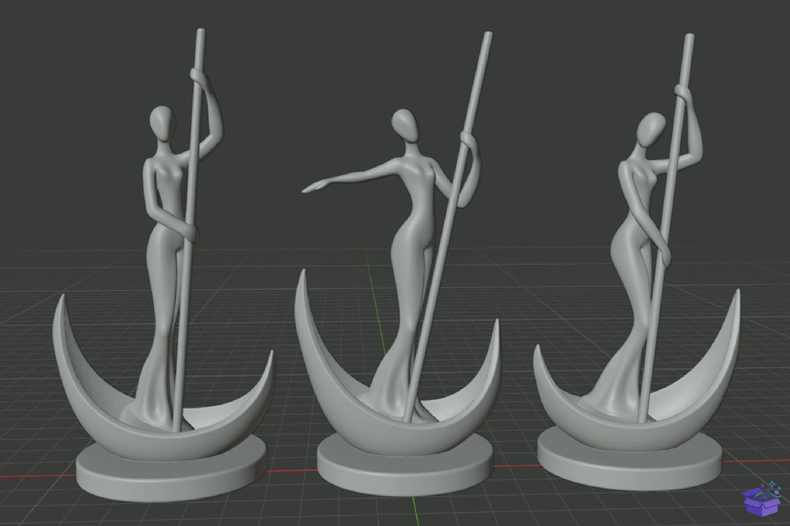 Modern Paddle Boat Sculpture 3D STL File - 3D Baskı ve Model Dosyası (STL, OBJ, 3MF) - detaylı önizleme 6