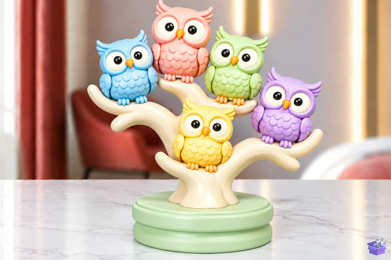 Pastel Owl Sculpture 3D Baskı STL - 3D Baskı ve Model Dosyası (STL, OBJ, 3MF) - detaylı önizleme 2