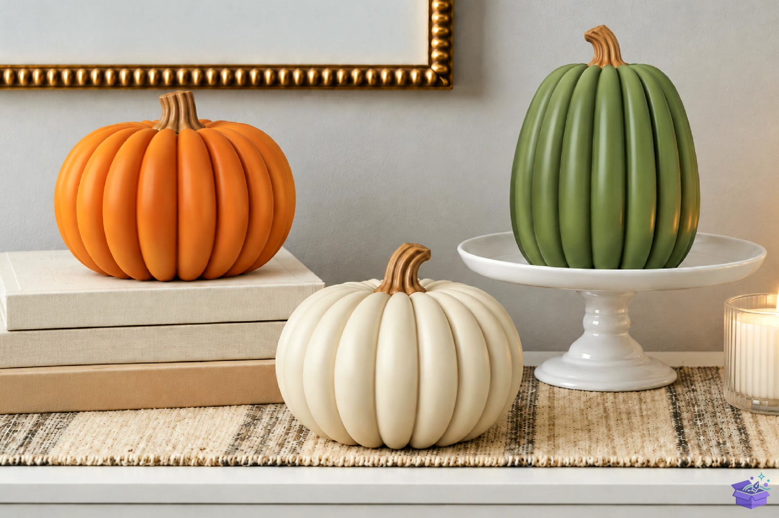 Pumpkin Trio Decor 3D Baskı STL File - 3D Baskı ve Model Dosyası (STL, OBJ, 3MF) - detaylı önizleme 3