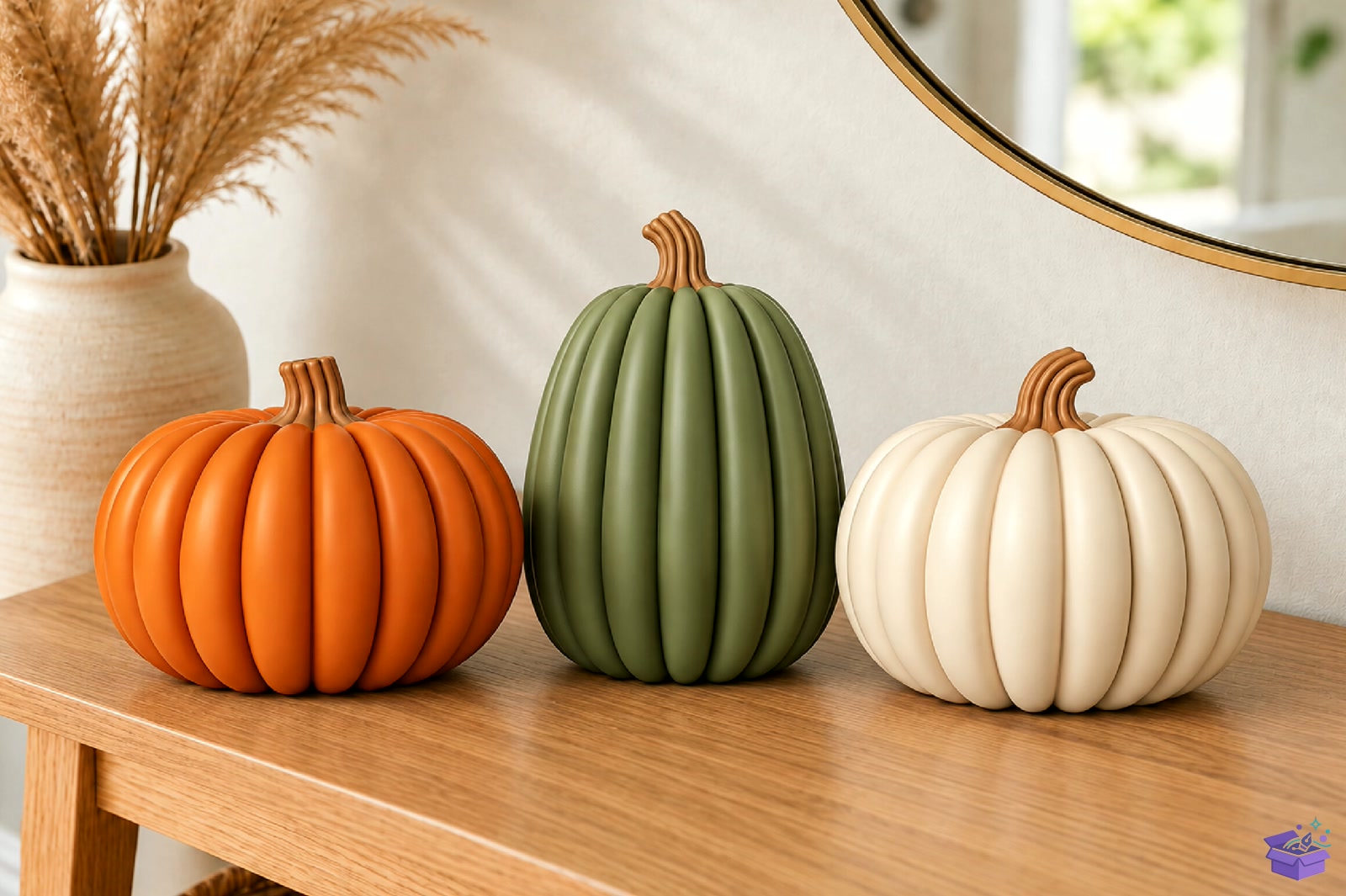 Pumpkin Trio Decor 3D Baskı STL File - 3D Baskı ve Model Dosyası (STL, OBJ, 3MF) - detaylı önizleme 4