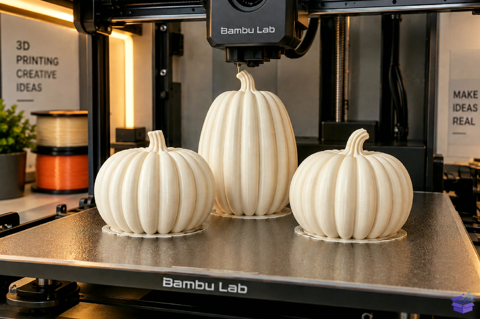 Pumpkin Trio Decor 3D Baskı STL File - 3D Baskı ve Model Dosyası (STL, OBJ, 3MF) - detaylı önizleme 5