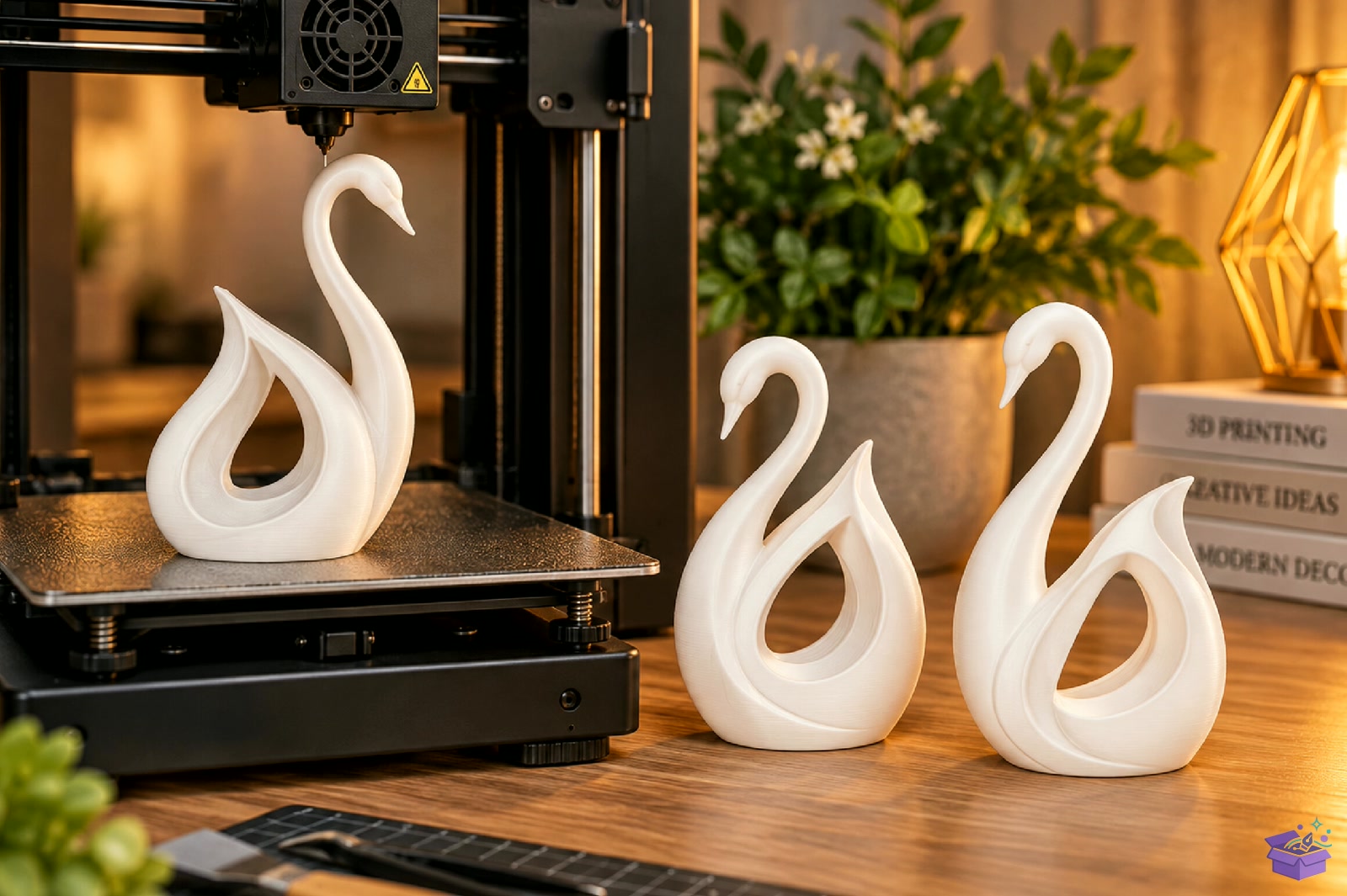 Swan Trio Decor 3D Baskı STL File - 3D Baskı ve Model Dosyası (STL, OBJ, 3MF) - detaylı önizleme 5
