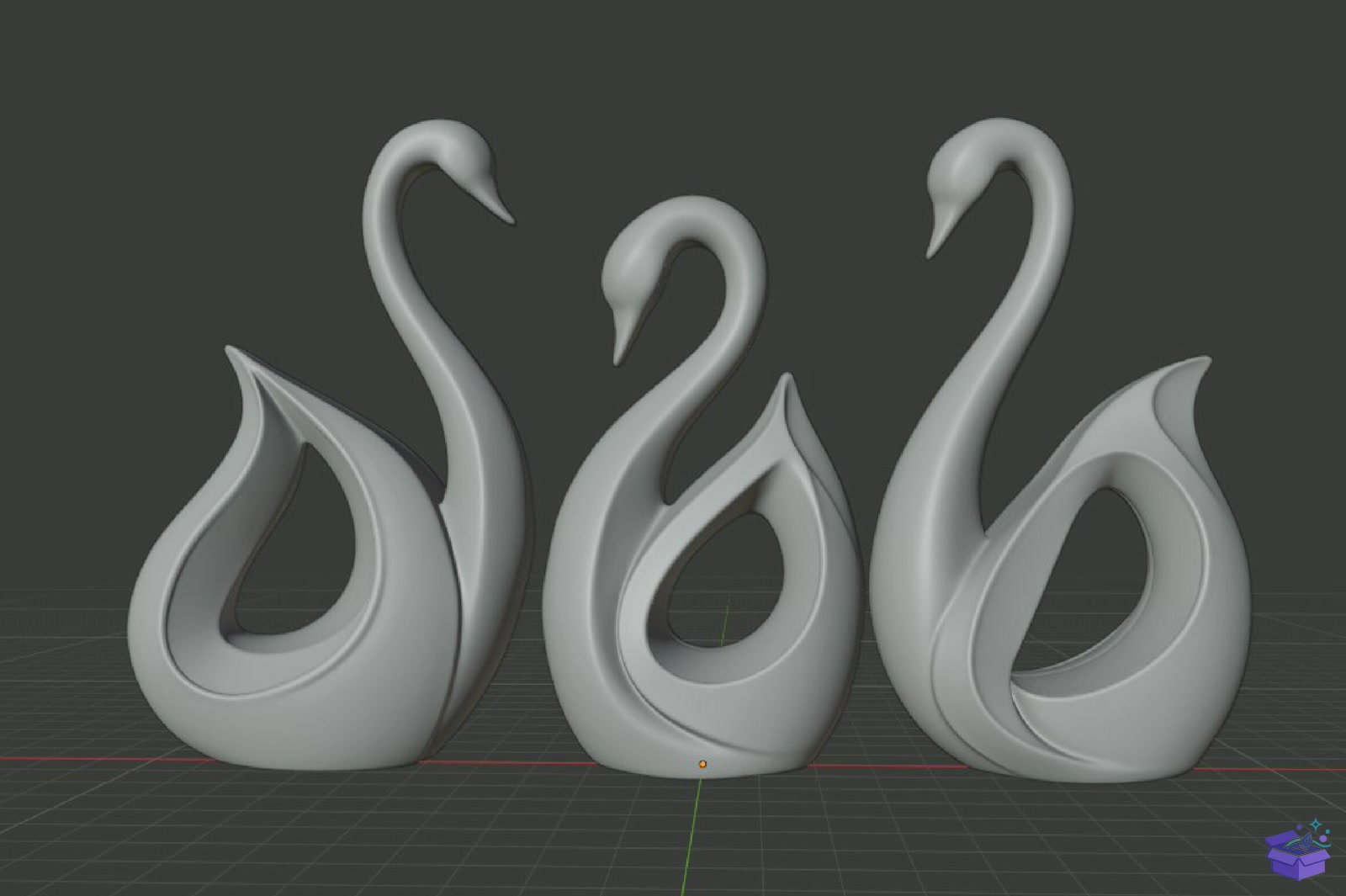 Swan Trio Decor 3D Baskı STL File - 3D Baskı ve Model Dosyası (STL, OBJ, 3MF) - detaylı önizleme 6