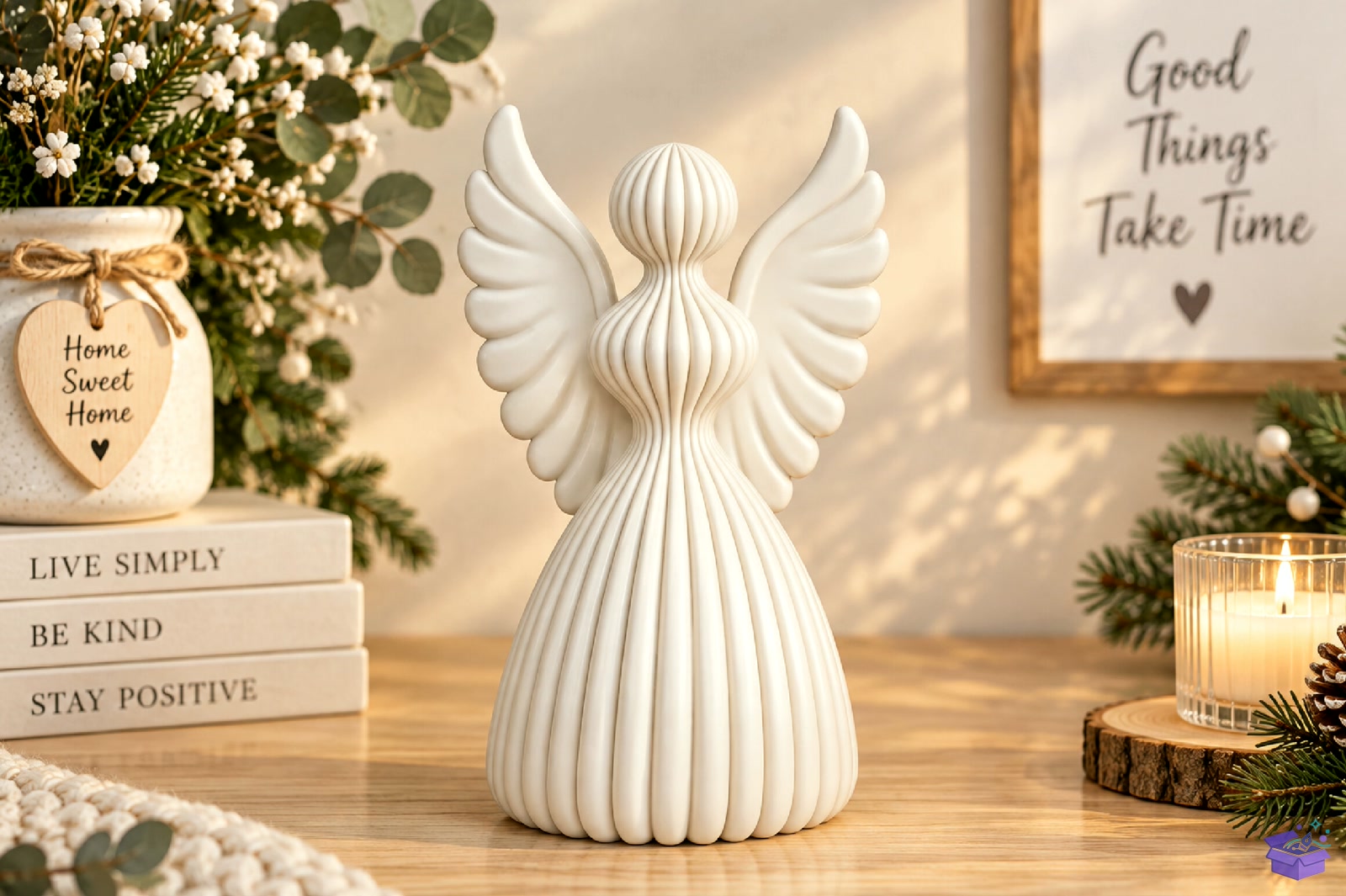 Angel Figurine STL 3D Baskı - 3D Baskı ve Model Dosyası (STL, OBJ, 3MF) - detaylı önizleme 2