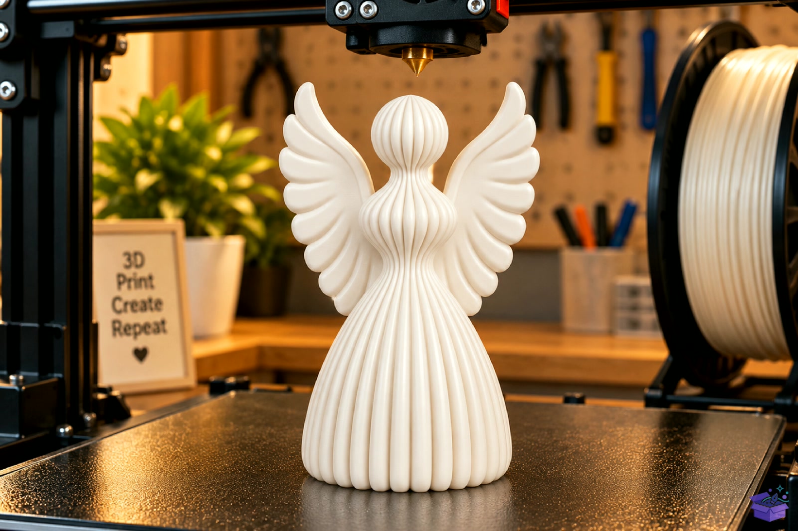 Angel Figurine STL 3D Baskı - 3D Baskı ve Model Dosyası (STL, OBJ, 3MF) - detaylı önizleme 4
