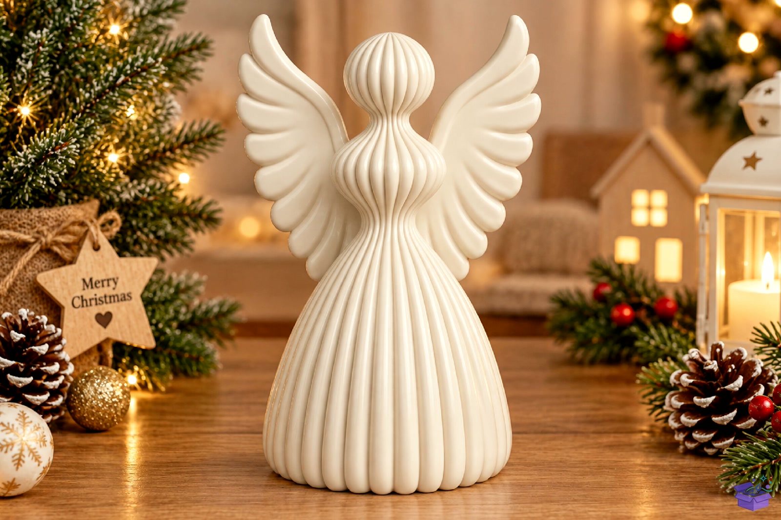 Angel Figurine STL 3D Baskı - 3D Baskı ve Model Dosyası (STL, OBJ, 3MF) - detaylı önizleme 6