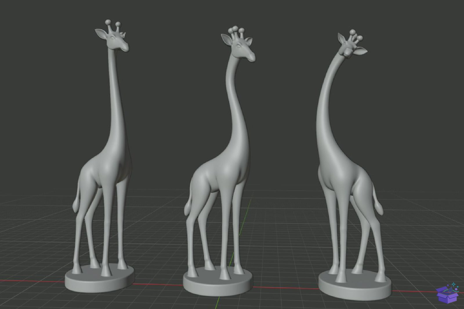 Giraffe Figurine STL 3D Baskı - 3D Baskı ve Model Dosyası (STL, OBJ, 3MF) - detaylı önizleme 6