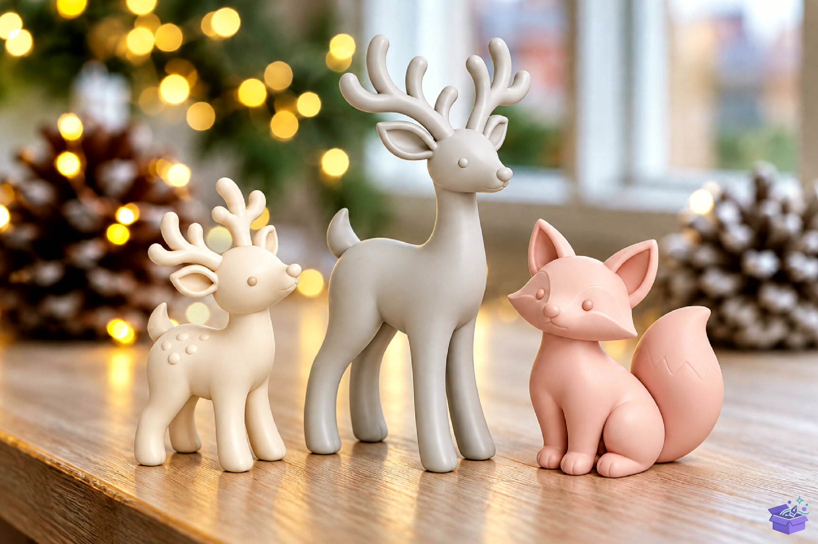 Yılbaşı Geyik Fox Figurines STL 3D - 3D Baskı ve Model Dosyası (STL, OBJ, 3MF)