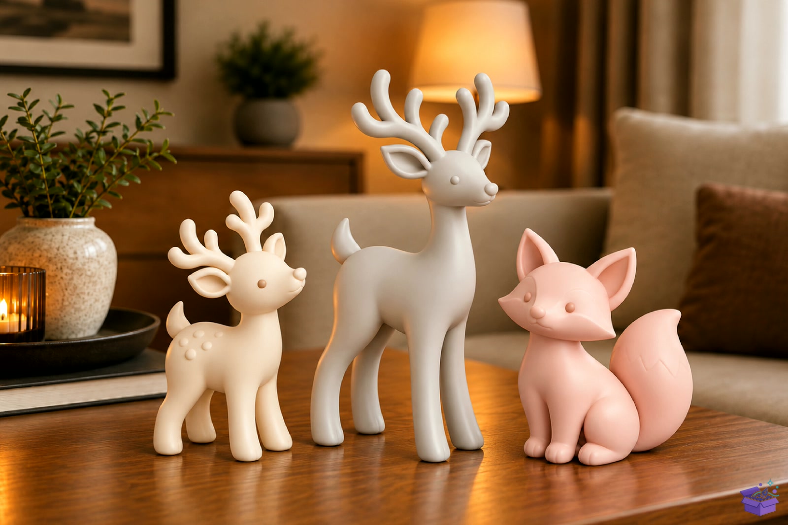 Yılbaşı Geyik Fox Figurines STL 3D - 3D Baskı ve Model Dosyası (STL, OBJ, 3MF) - detaylı önizleme 3