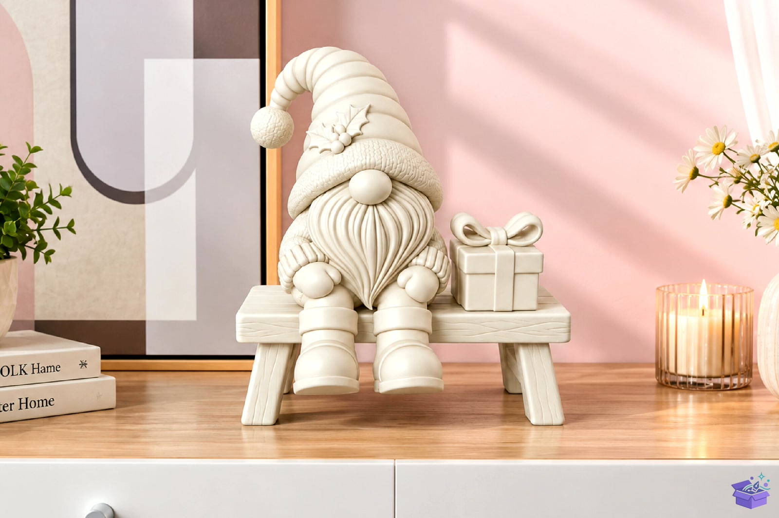 Yılbaşı Gnome Bench STL 3D Baskı - 3D Baskı ve Model Dosyası (STL, OBJ, 3MF)