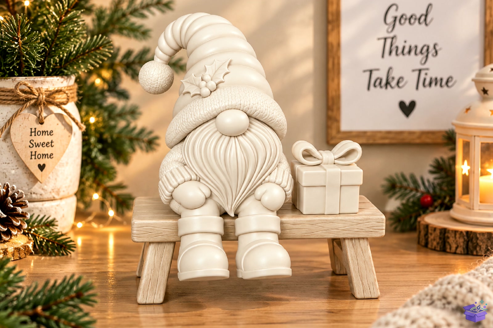 Yılbaşı Gnome Bench STL 3D Baskı - 3D Baskı ve Model Dosyası (STL, OBJ, 3MF) - detaylı önizleme 3