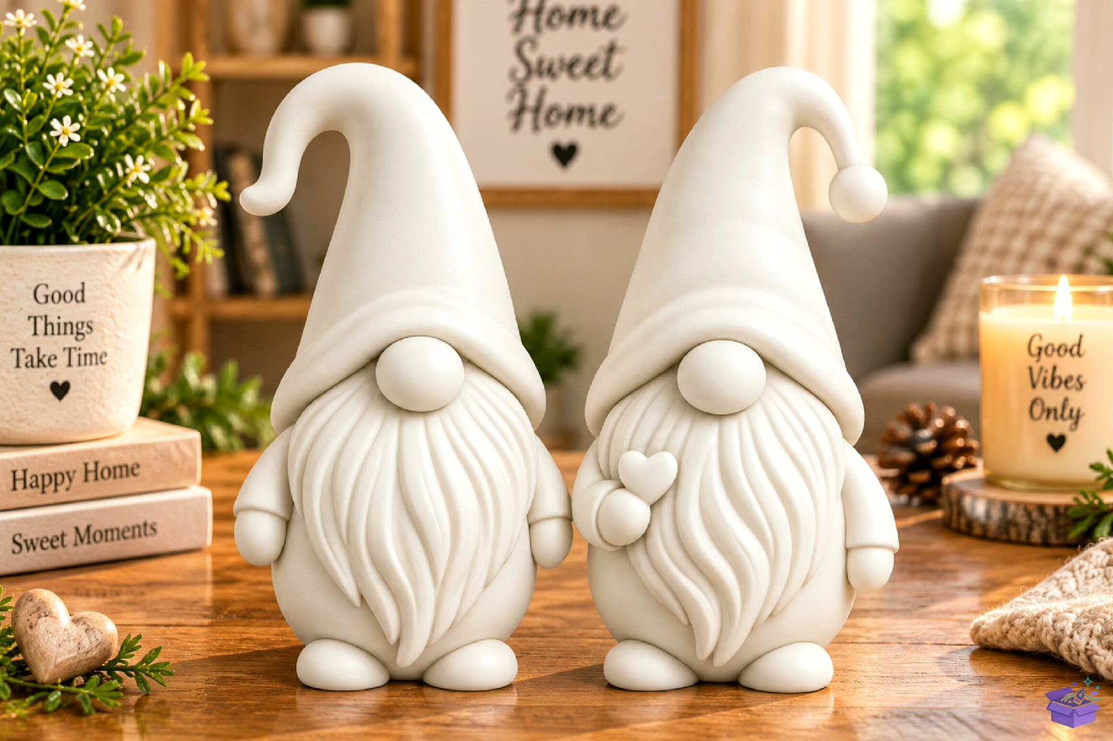 Yılbaşı Gnome Couple STL 3D Baskı - 3D Baskı ve Model Dosyası (STL, OBJ, 3MF) - detaylı önizleme 2