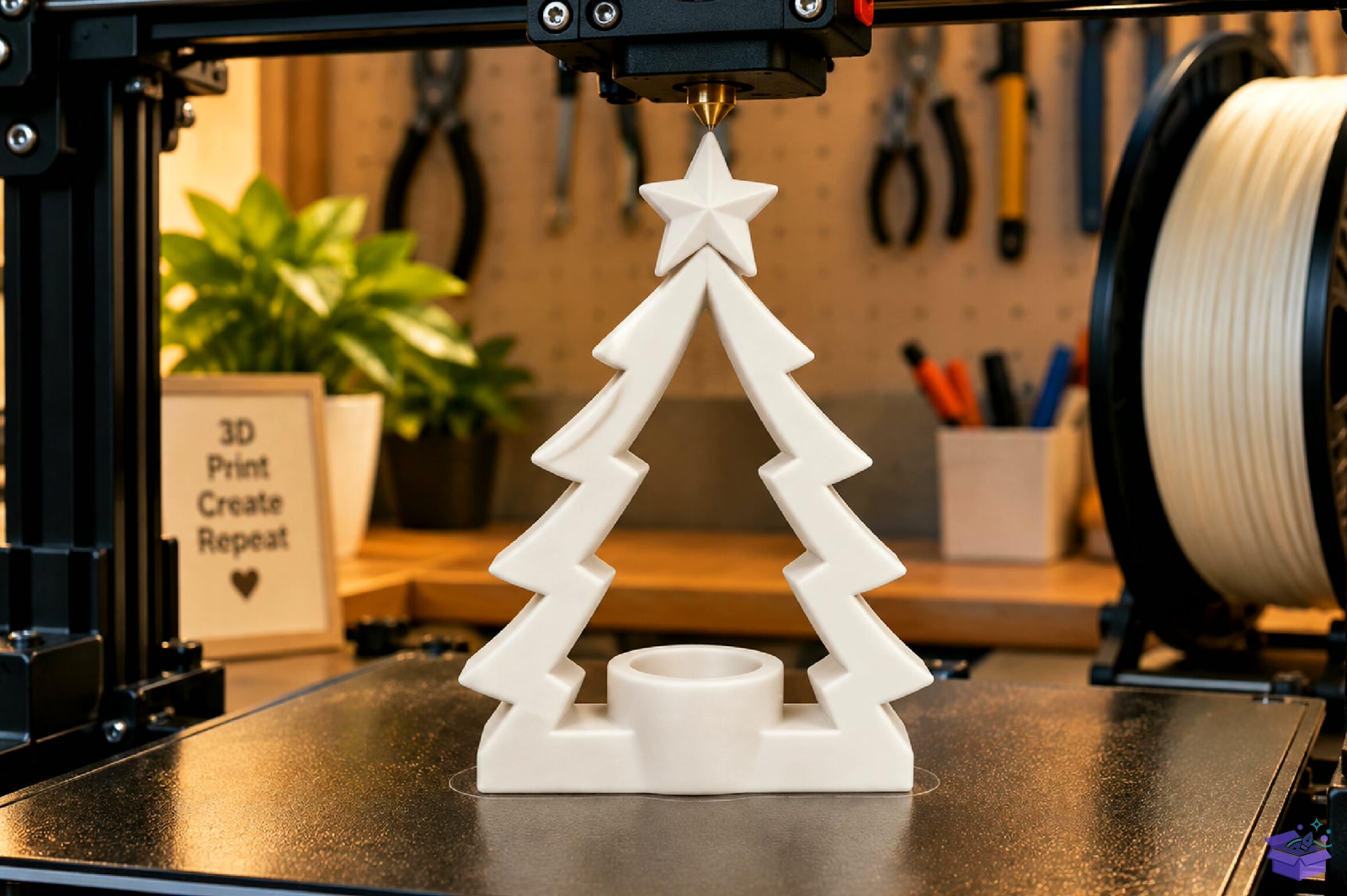 Yılbaşı Ağacı Mumluk STL 3D - 3D Baskı ve Model Dosyası (STL, OBJ, 3MF) - detaylı önizleme 4