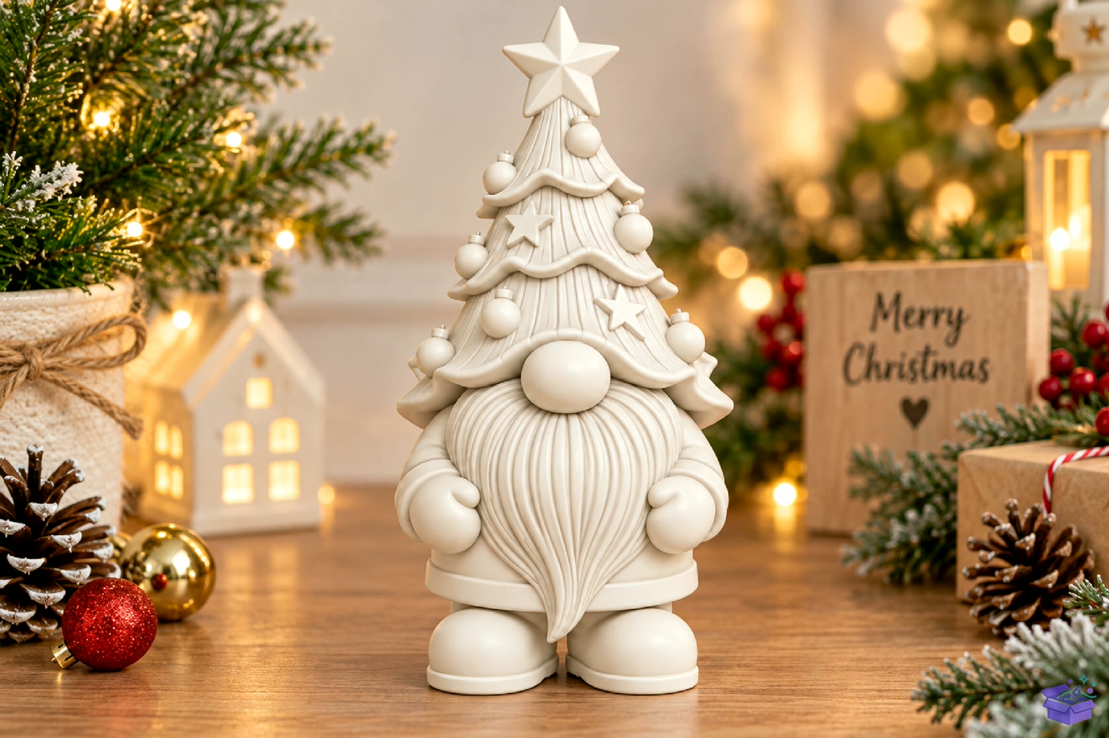Yılbaşı Ağacı Gnome STL 3D Baskı - 3D Baskı ve Model Dosyası (STL, OBJ, 3MF) - detaylı önizleme 3