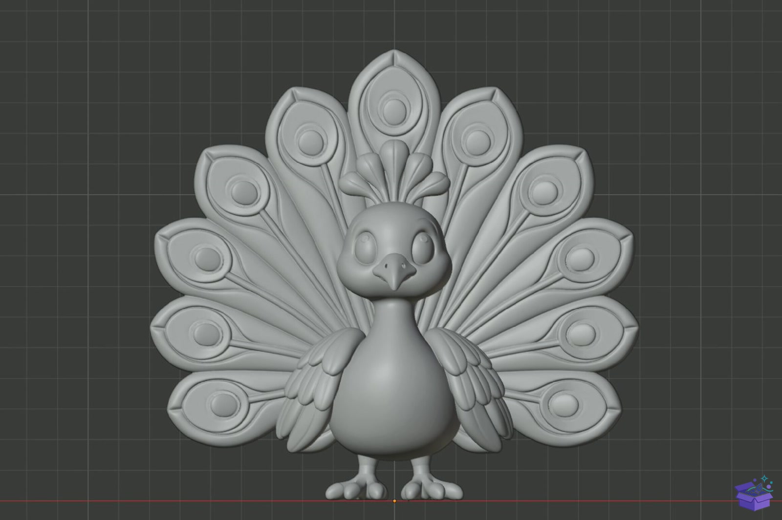 Peacock Decor STL 3D Baskı - 3D Baskı ve Model Dosyası (STL, OBJ, 3MF) - detaylı önizleme 6