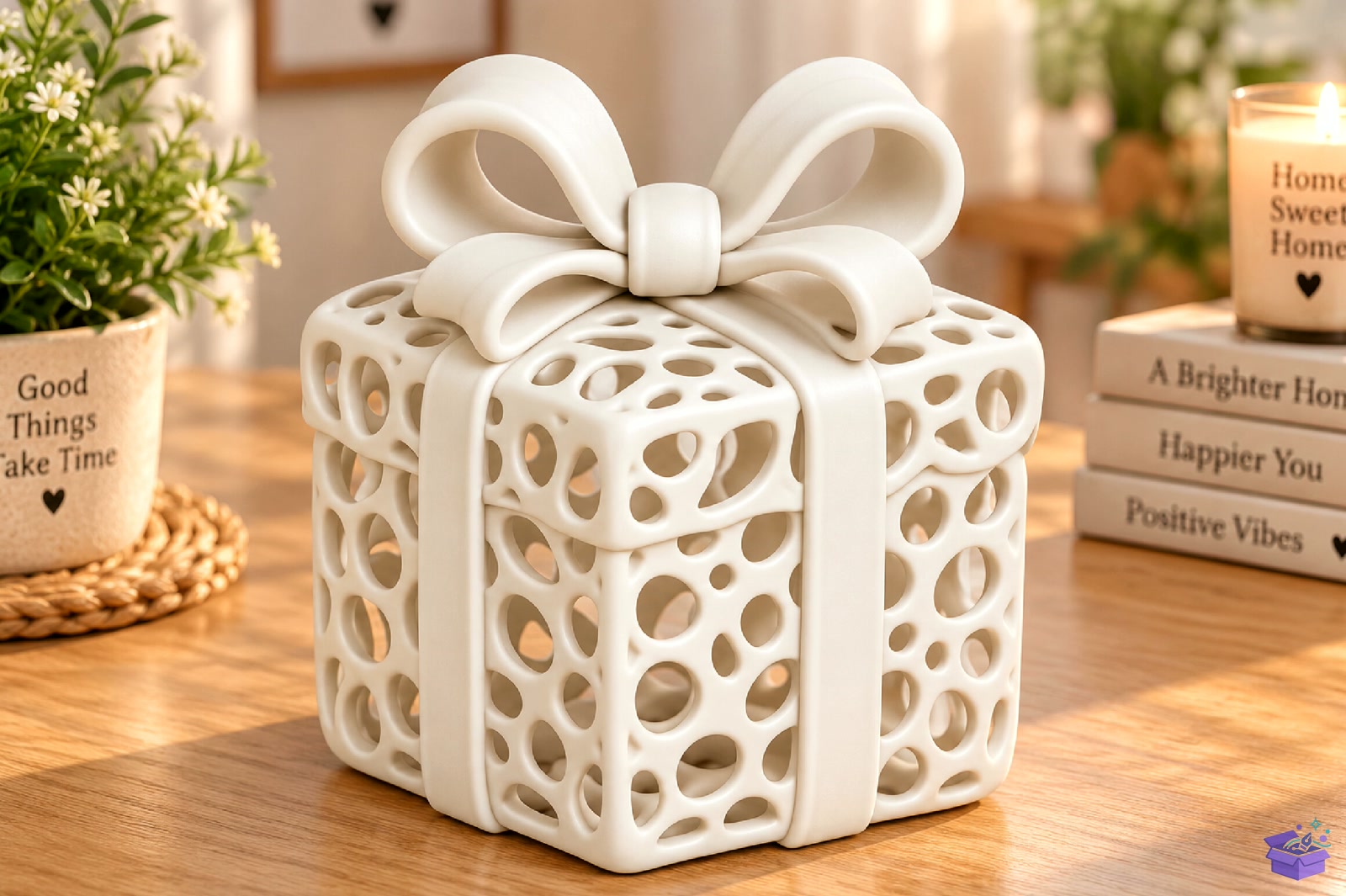 Gift Kutu Masaüstü Kalemlik STL 3D Baskı - 3D Baskı ve Model Dosyası (STL, OBJ, 3MF) - detaylı önizleme 2