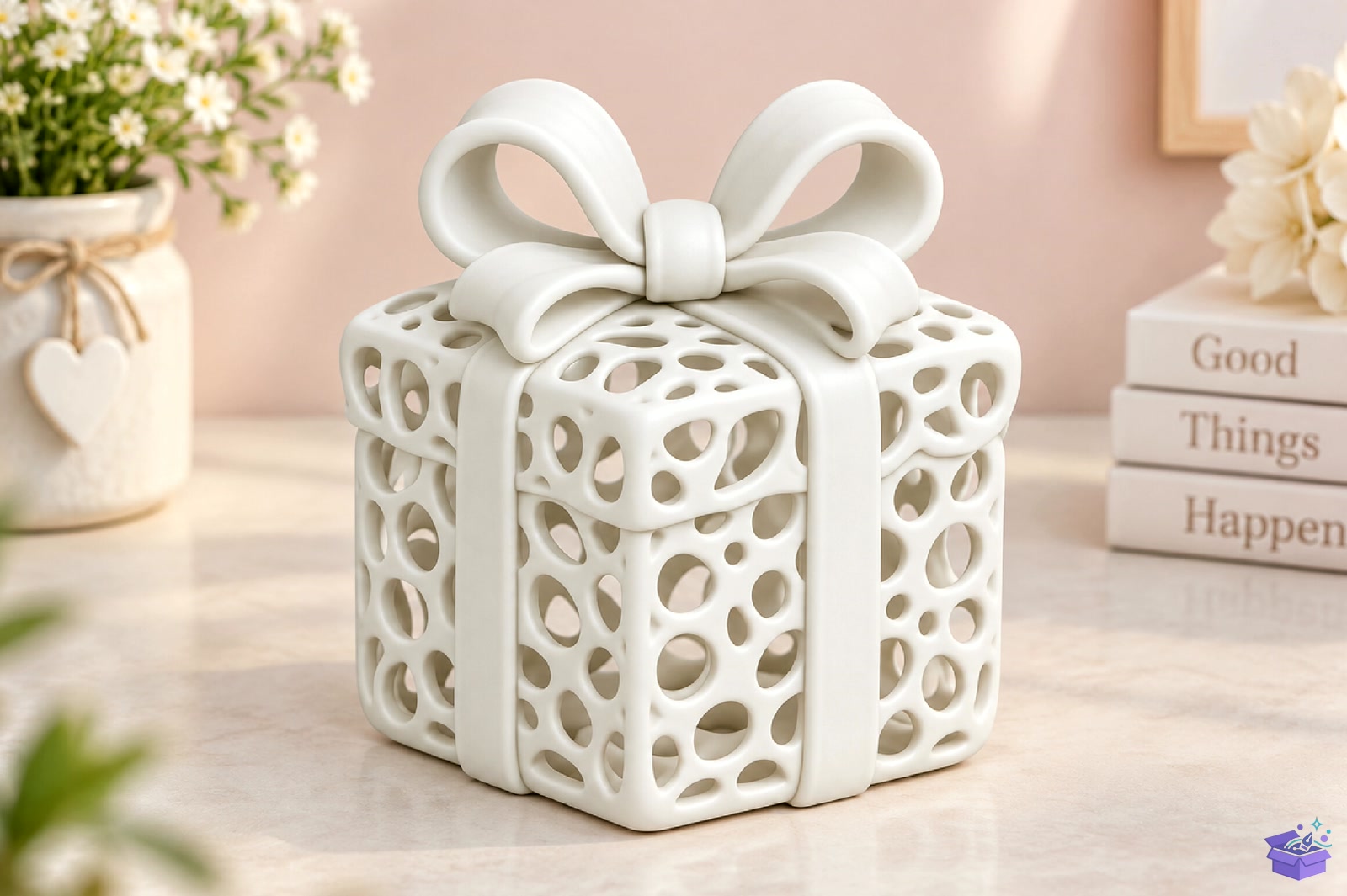 Gift Kutu Masaüstü Kalemlik STL 3D Baskı - 3D Baskı ve Model Dosyası (STL, OBJ, 3MF) - detaylı önizleme 3