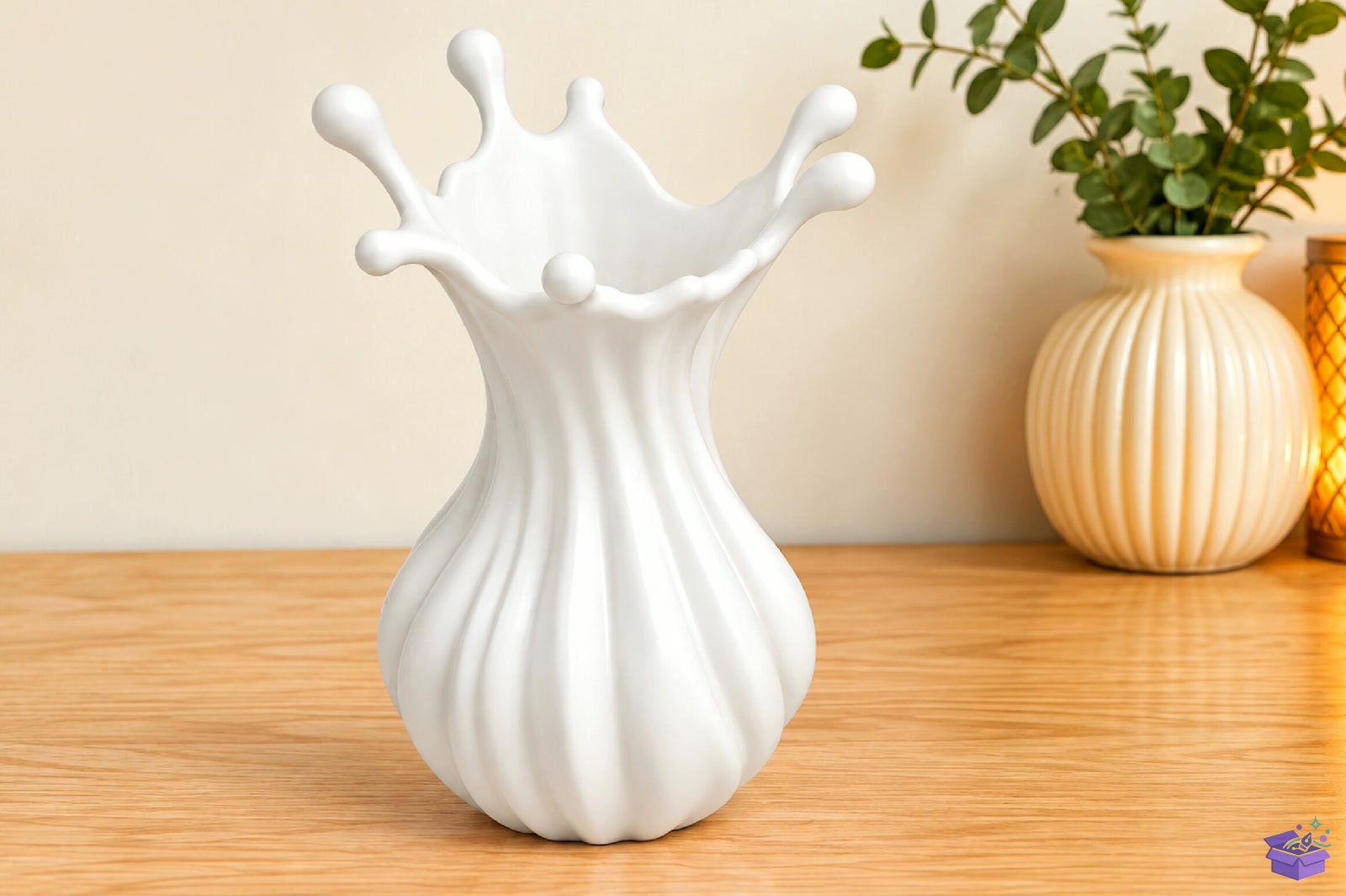 Fantasy Splash Vazo Tasarımı STL 3D Baskı - 3D Baskı ve Model Dosyası (STL, OBJ, 3MF) - detaylı önizleme 2