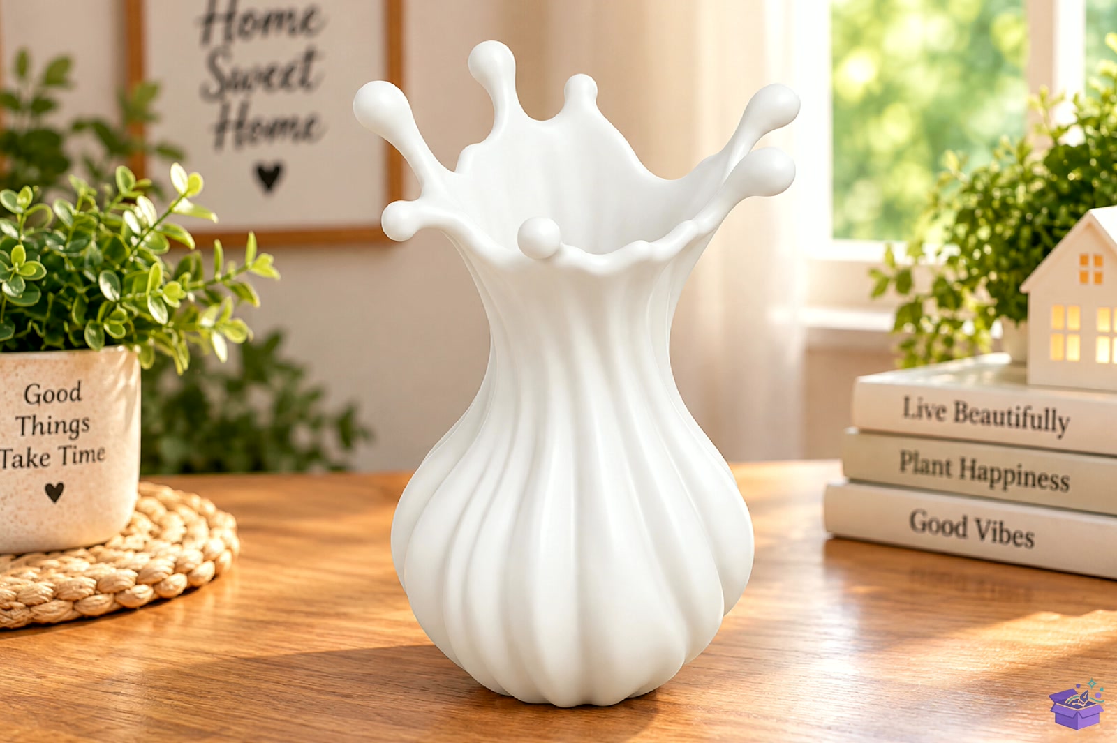 Fantasy Splash Vazo Tasarımı STL 3D Baskı - 3D Baskı ve Model Dosyası (STL, OBJ, 3MF) - detaylı önizleme 3