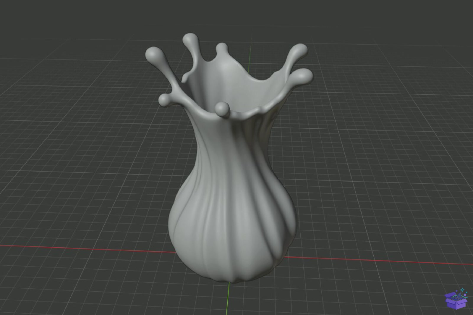Fantasy Splash Vazo Tasarımı STL 3D Baskı - 3D Baskı ve Model Dosyası (STL, OBJ, 3MF) - detaylı önizleme 5