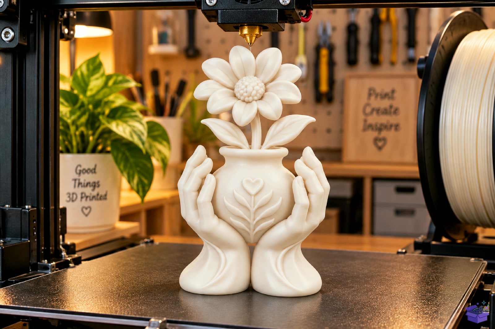 Çiçek Hands Vazo Tasarımı STL 3D Baskı - 3D Baskı ve Model Dosyası (STL, OBJ, 3MF) - detaylı önizleme 4