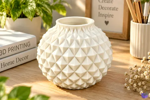 Geometric Textured Vazo Tasarımı STL 3D Baskı - 3D Baskı ve Model Dosyası (STL, OBJ, 3MF) - 3D Baskı  İndir (STL, OBJ, 3MF)