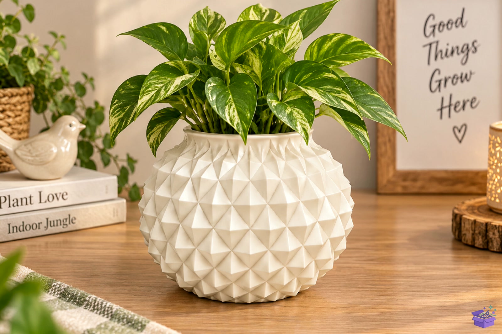Geometric Textured Vazo Tasarımı STL 3D Baskı - 3D Baskı ve Model Dosyası (STL, OBJ, 3MF) - detaylı önizleme 2