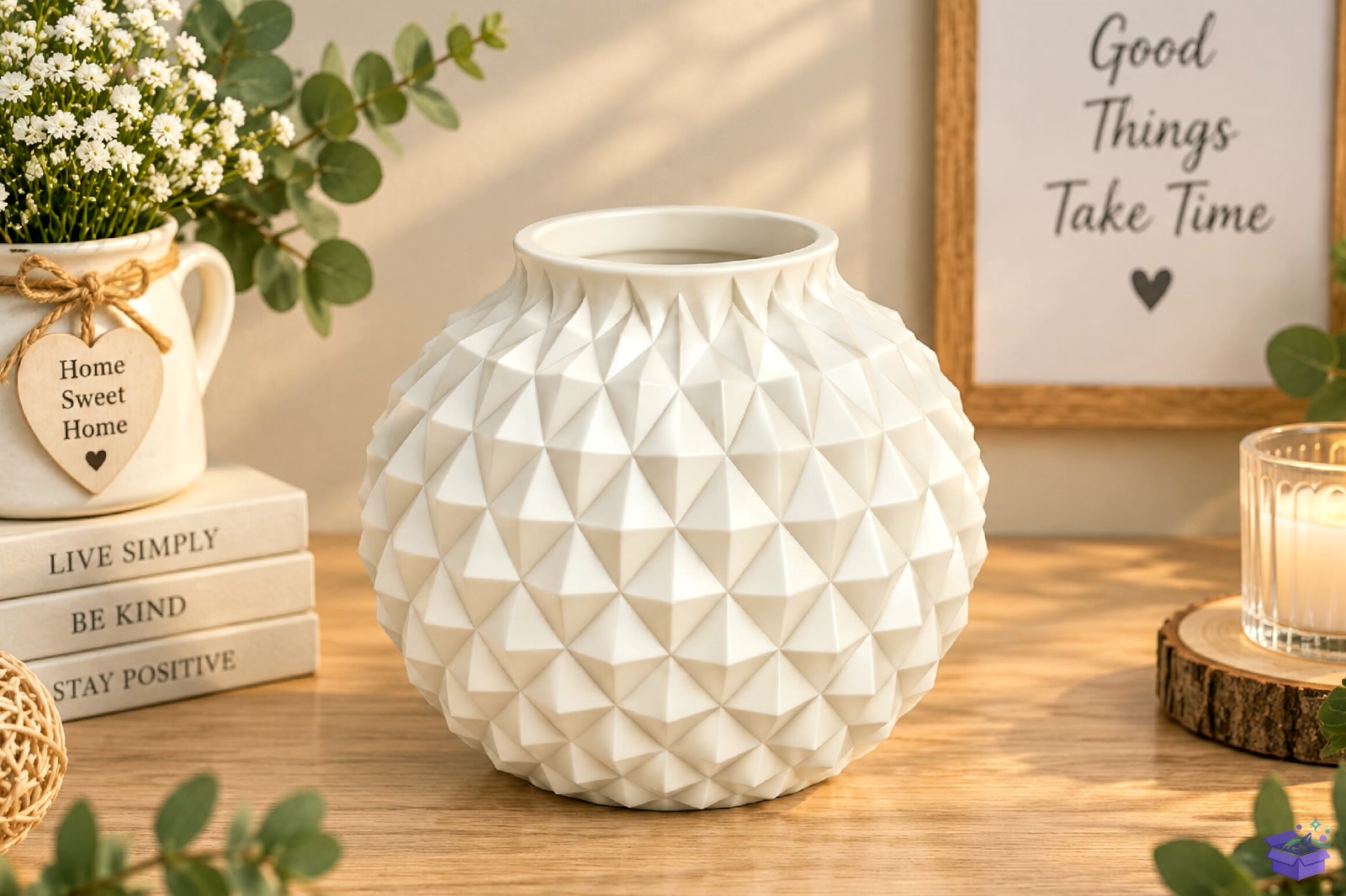 Geometric Textured Vazo Tasarımı STL 3D Baskı - 3D Baskı ve Model Dosyası (STL, OBJ, 3MF) - detaylı önizleme 4