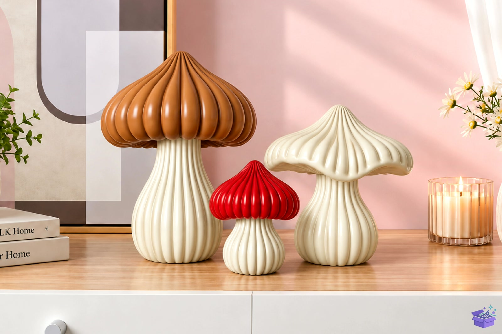 Mushroom Decor STL 3D Baskı - 3D Baskı ve Model Dosyası (STL, OBJ, 3MF)