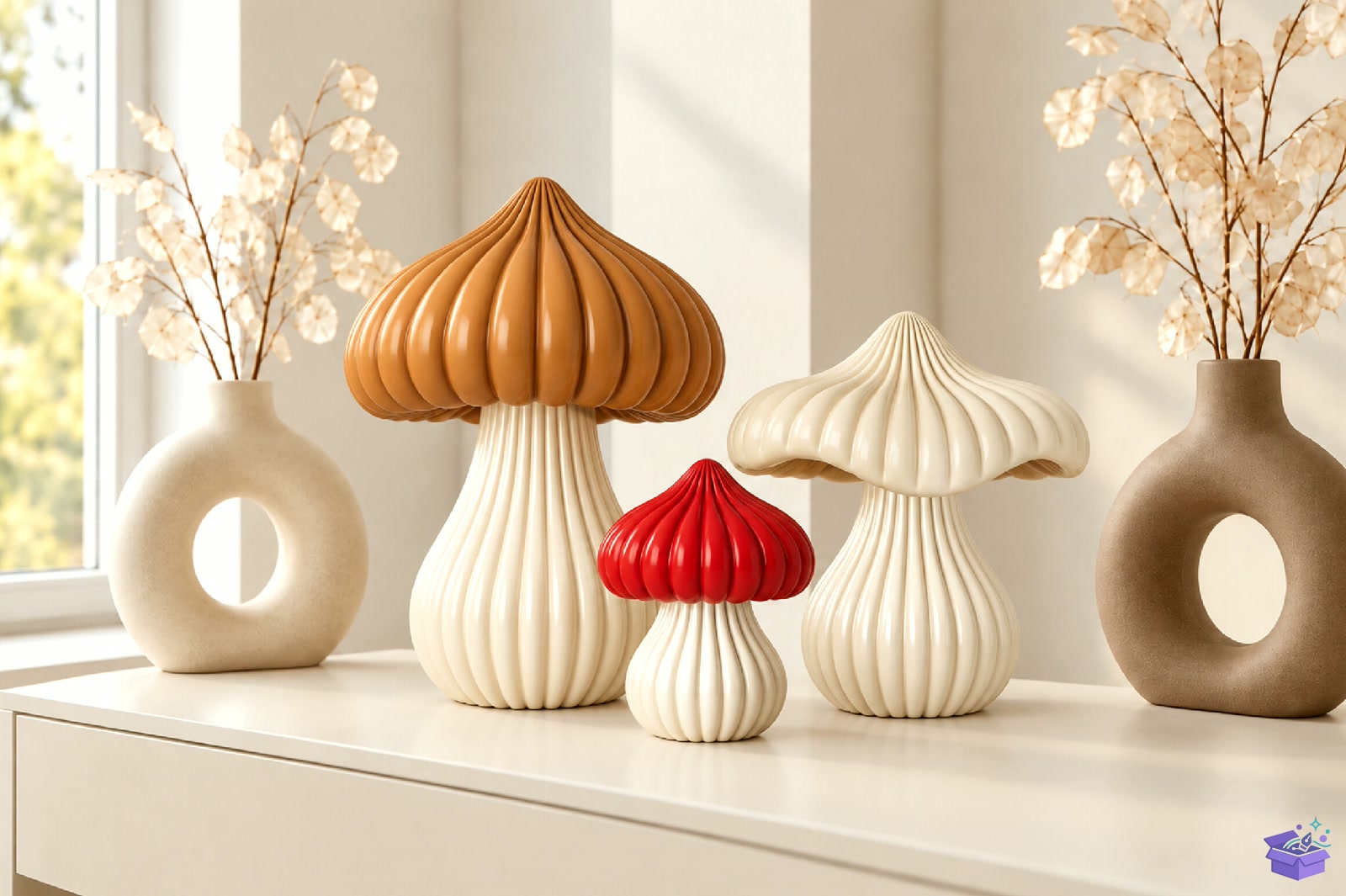 Mushroom Decor STL 3D Baskı - 3D Baskı ve Model Dosyası (STL, OBJ, 3MF) - detaylı önizleme 2
