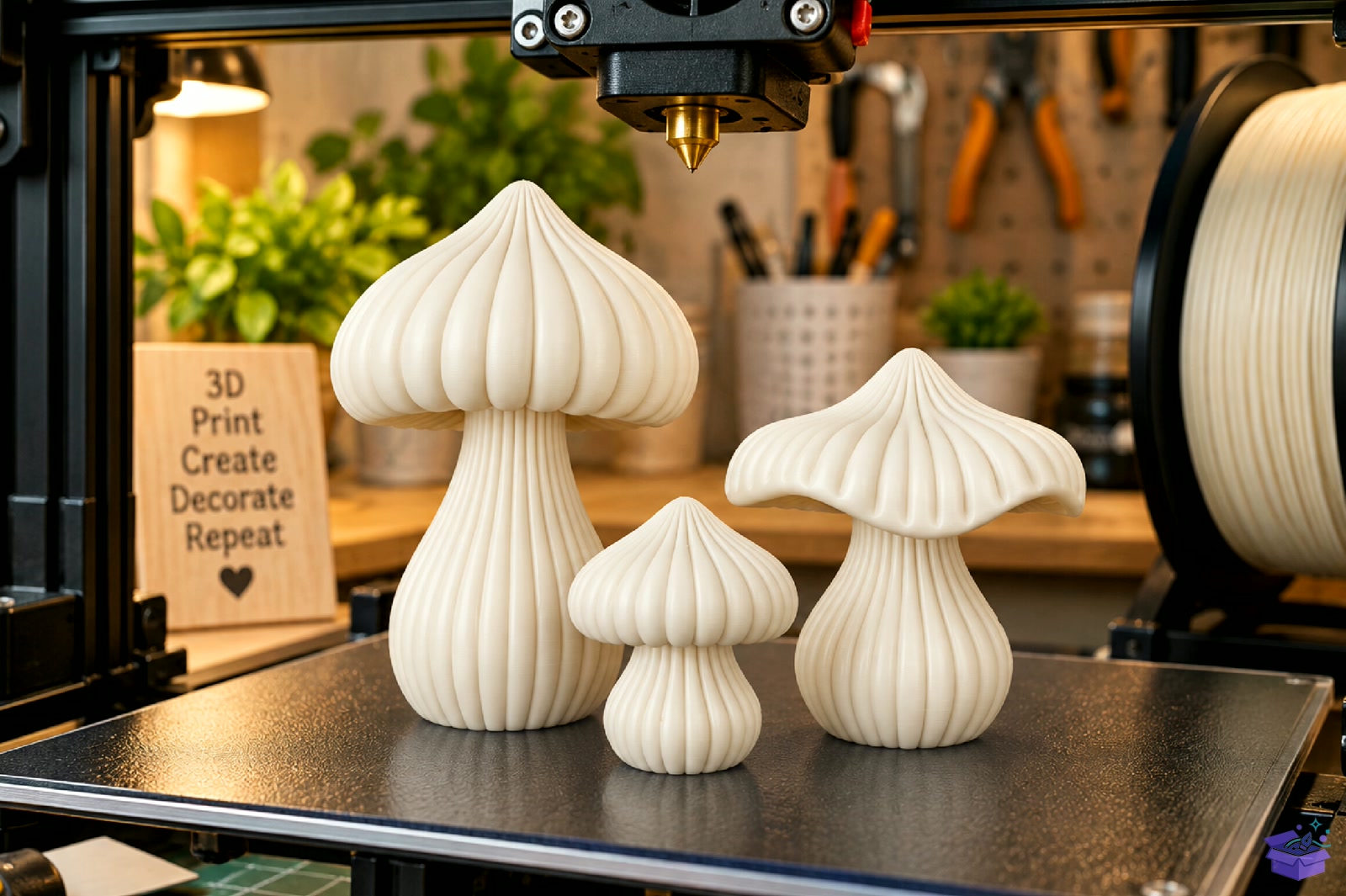 Mushroom Decor STL 3D Baskı - 3D Baskı ve Model Dosyası (STL, OBJ, 3MF) - detaylı önizleme 4
